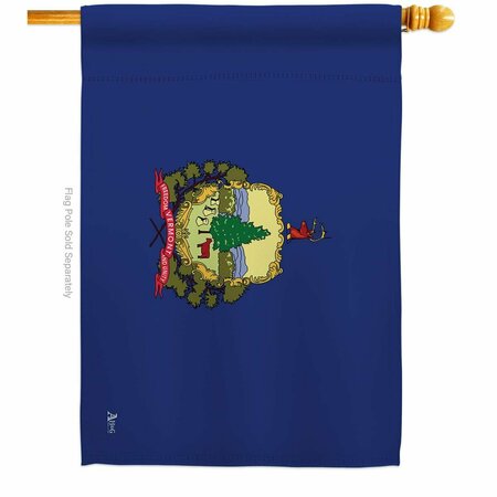 GUARDERIA 28 x 40 in. Vermont American State House Flag with Dbl-Sided Horizontal Decoration Banner Garden GU3916615
